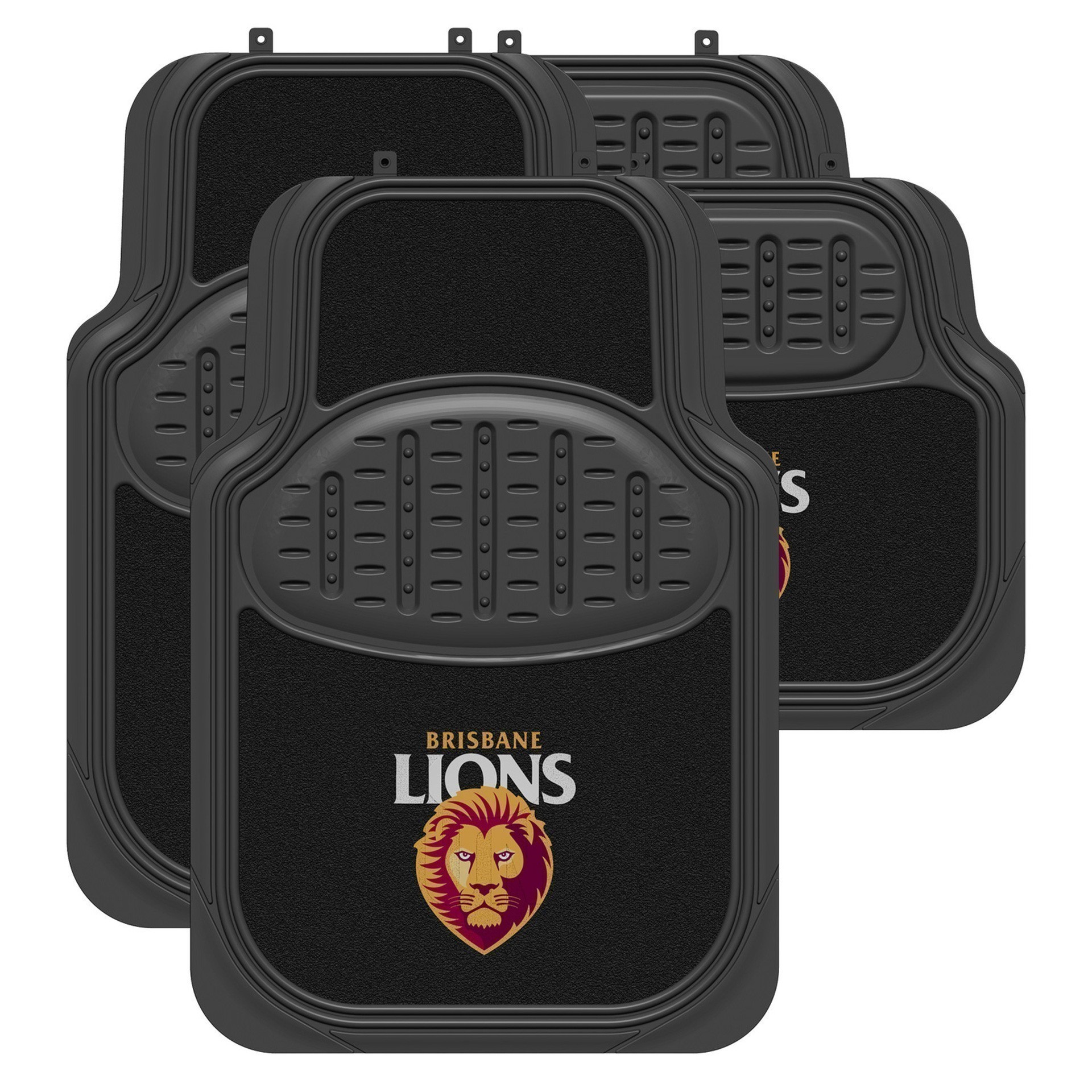 AFL BRISBANE LIONS Car Floor Mats : 4 piece set