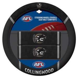 AFL COLLINGWOOD MAGPIES steering wheel cover