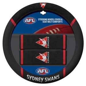 AFL SYDNEY SWANS steering wheel cover