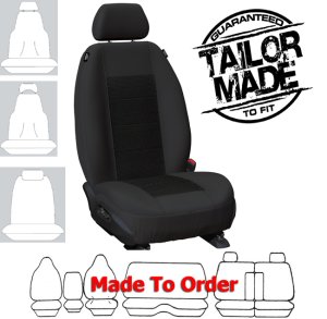 ELITE JACQUARD car seat covers BLACK : Size CUSTOM MADE