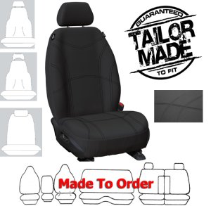 Getaway NEOPRENE Car Seat Covers BLACK w/ BLACK STITCH : Size CUSTOM MADE