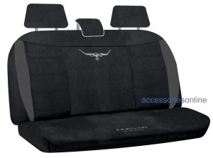 RM WILLIAMS CAR SEAT COVERS BLACK SUEDE VELOUR REAR Size 06