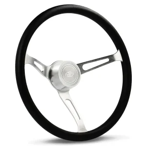 (15") POLY, EXTRA DEEP DISH, Deep Horn, Brushed Alloy Slotted Spokes, Sports Steering Wheel Class...