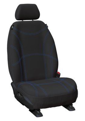 Getaway NEOPRENE car seat covers BLACK with BLUE STITCH