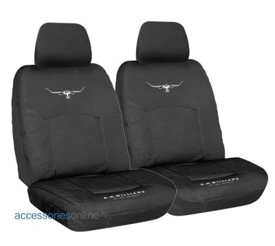 RM WILLIAMS STOCKYARD CANVAS car seat covers in BLACK : Universal Size 30
