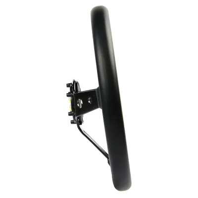 (14") LEATHER, DEEP DISH, Black Hole Spokes, Grip Indicator, GT, Sports Steering Wheel by SAAS