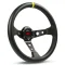 (14") LEATHER, DEEP DISH, Black Hole Spokes, Grip Indicator, GT, Sports Steering Wheel by SAAS